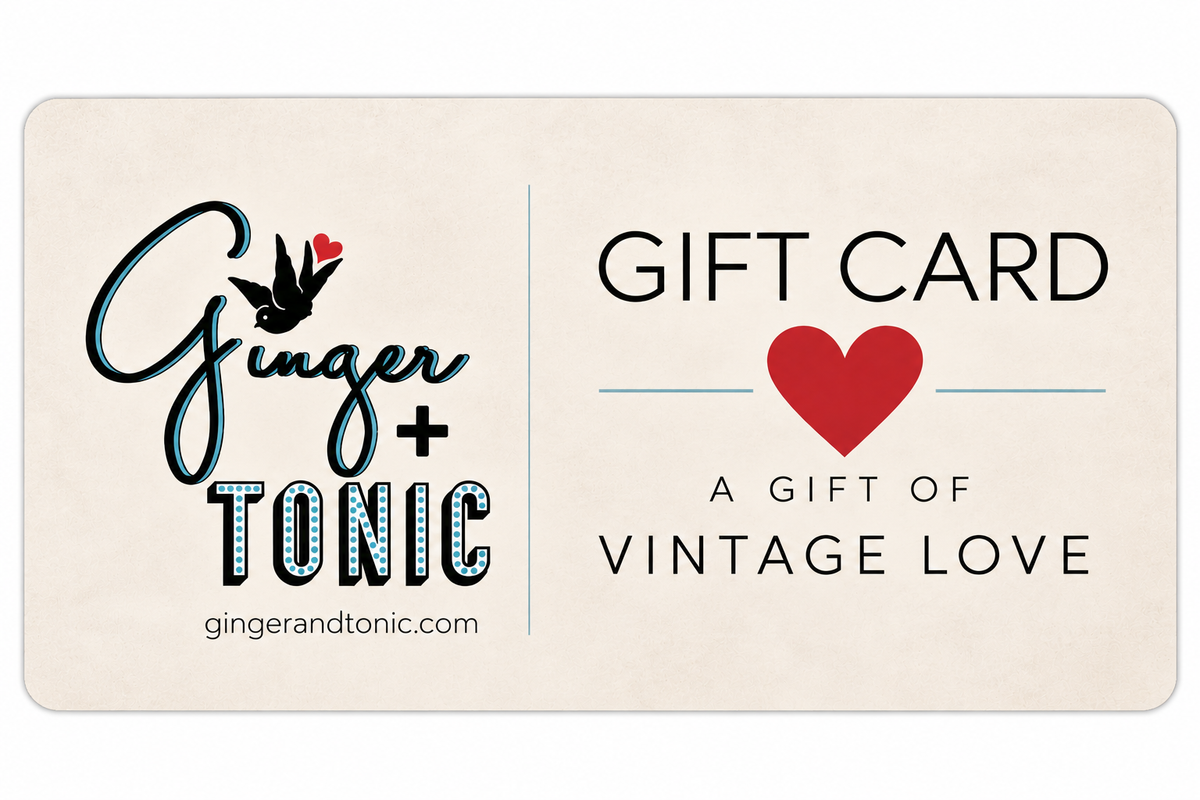 Ginger & Tonic Vintage Hat Shop Gift Card | Vintage Hats, Jewelry & Accessories