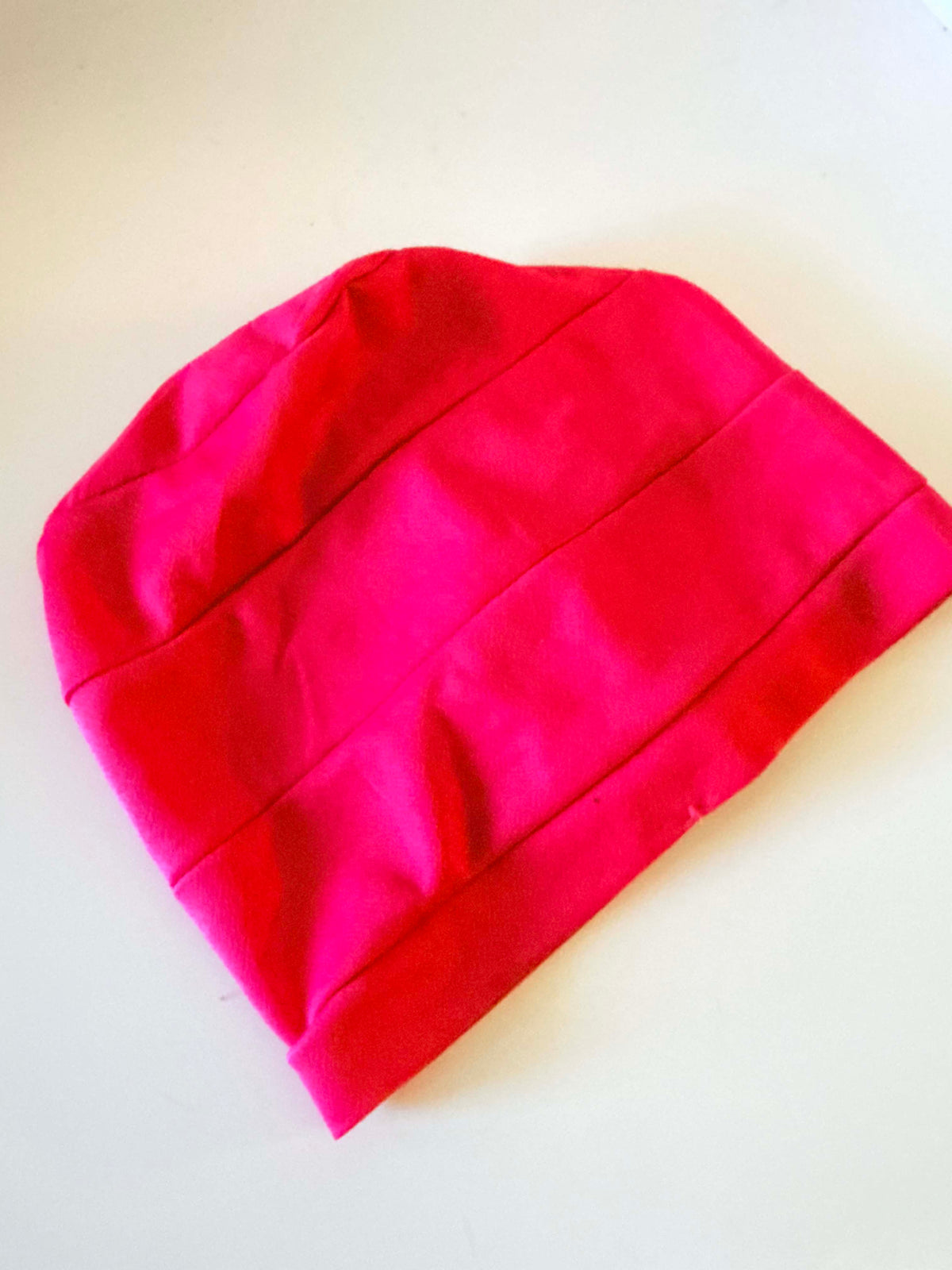Vintage 1960s Hot Pink Turban Hat Fuchsia Draped Fabric Flower Cocktail Church Wedding Hat Retro Millinery