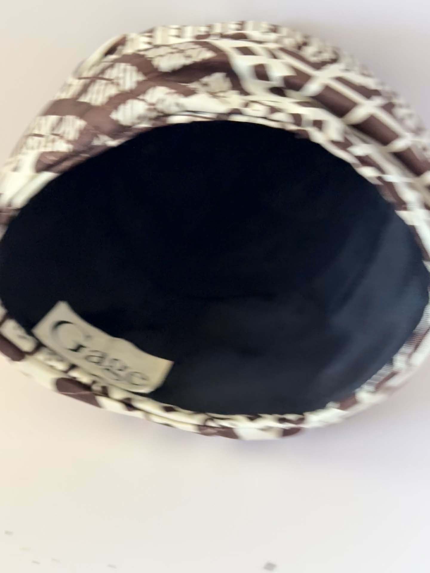 Vintage Gage Turban Hat, Brown and Cream Print Turban, Mod Turban Hat, 1960s Turban, Retro Headwrap Hat, Vintage Fashion Hat
