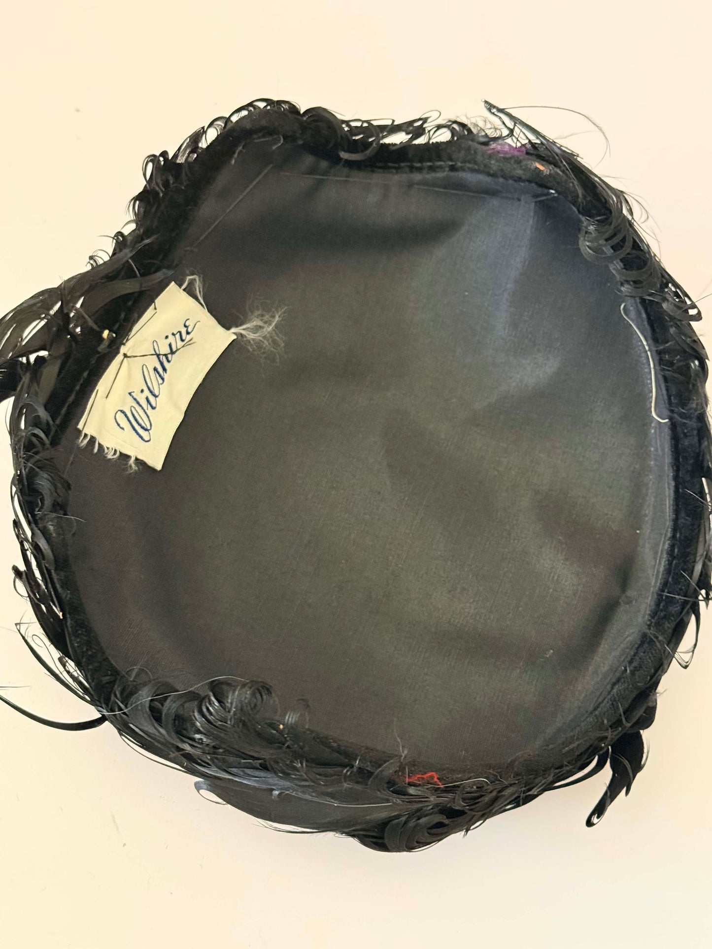 Vintage Black Feather Pillbox Hat | 1950s Cocktail Hat | Black Feather Trim Toque | Mid Century Millinery | Classic Formal Hat