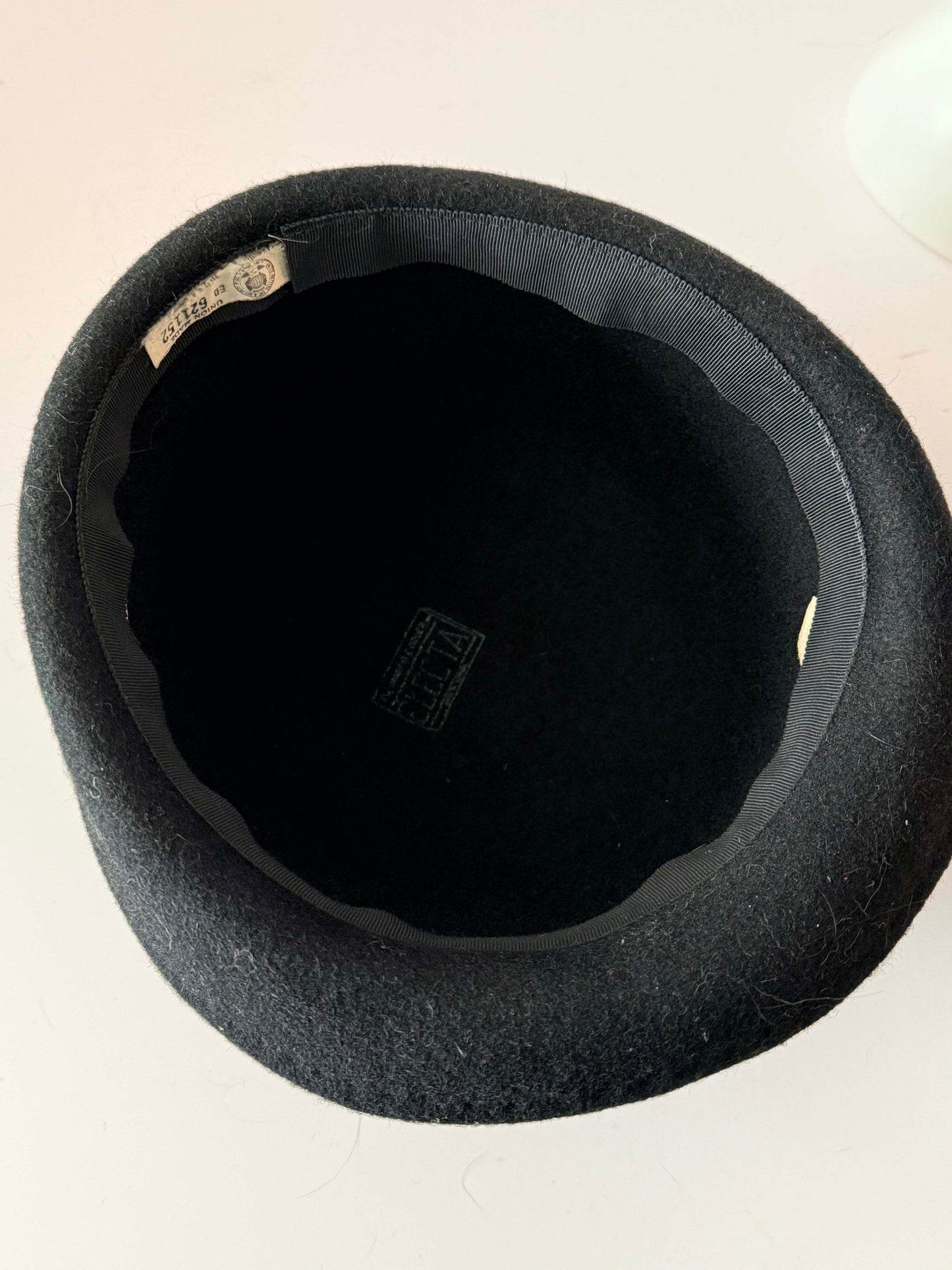 Vintage Black Wool Bowler Hat | Classic Derby Hat | Black Felt Bowler | Edwardian Style Hat | Minimalist Vintage Millinery