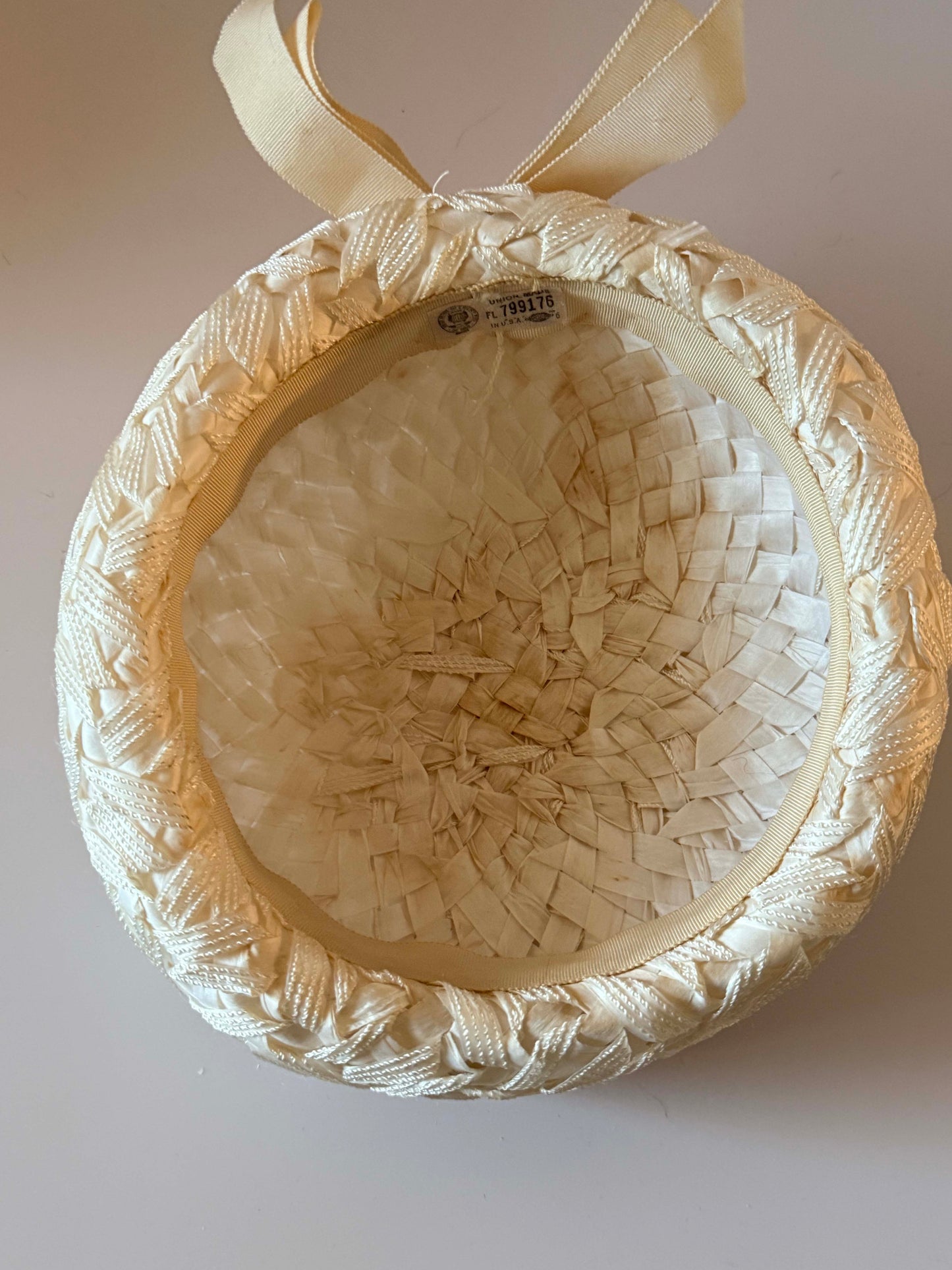 Vintage 1960s Ivory Juliet Cap Bridal Hat, Woven Braid Cocktail Hat, Mid Century Wedding Hat, Retro Bridal Millinery, Ivory Wedding Headpiece