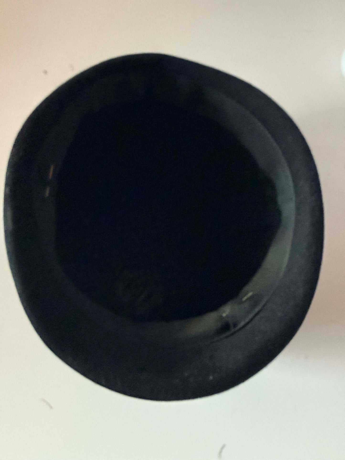 Vintage Black Wool Cloche Hat | 1960s Bell Cloche Hat | Abstract Ribbon Trim | Women's Mod Cocktail Hat | Vintage Millinery