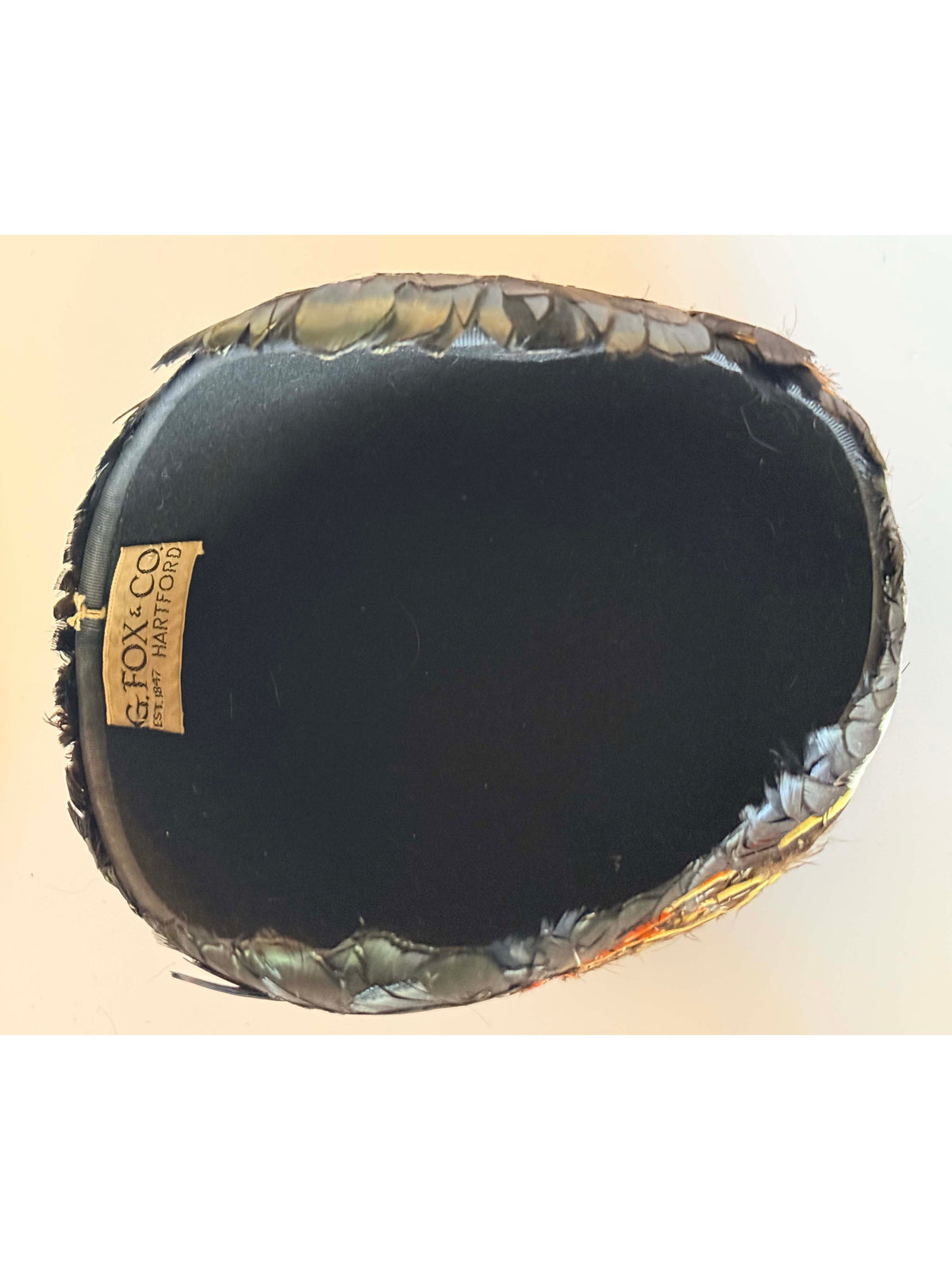 Vintage Feather Cloche Hat – Fox & Co Hartford All-Feather Flapper Style Hat 1920s–1960s