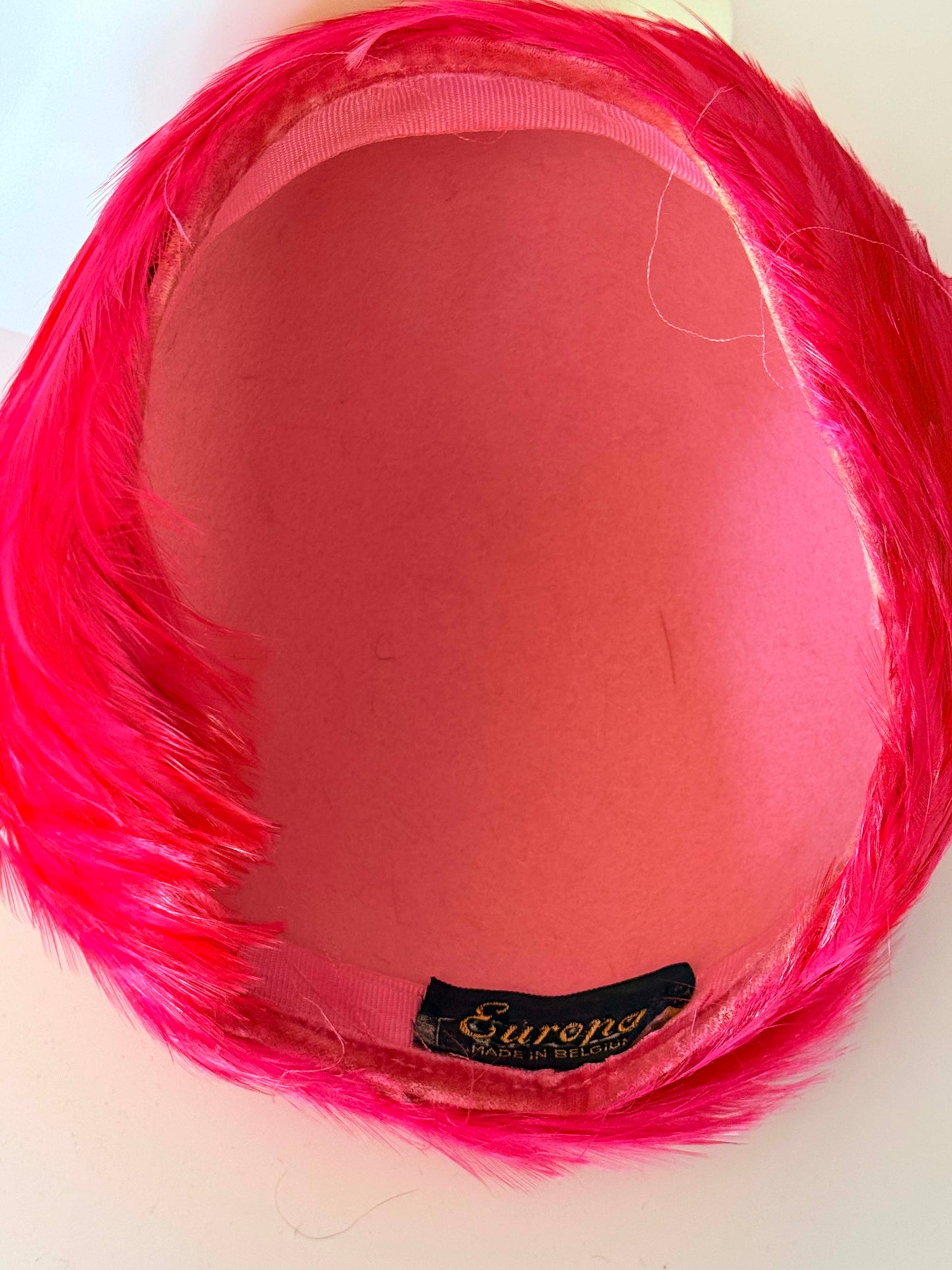 Vintage 1960s Bright Red Feather Hat – Eurona Belgium Feather Rockabilly Hat