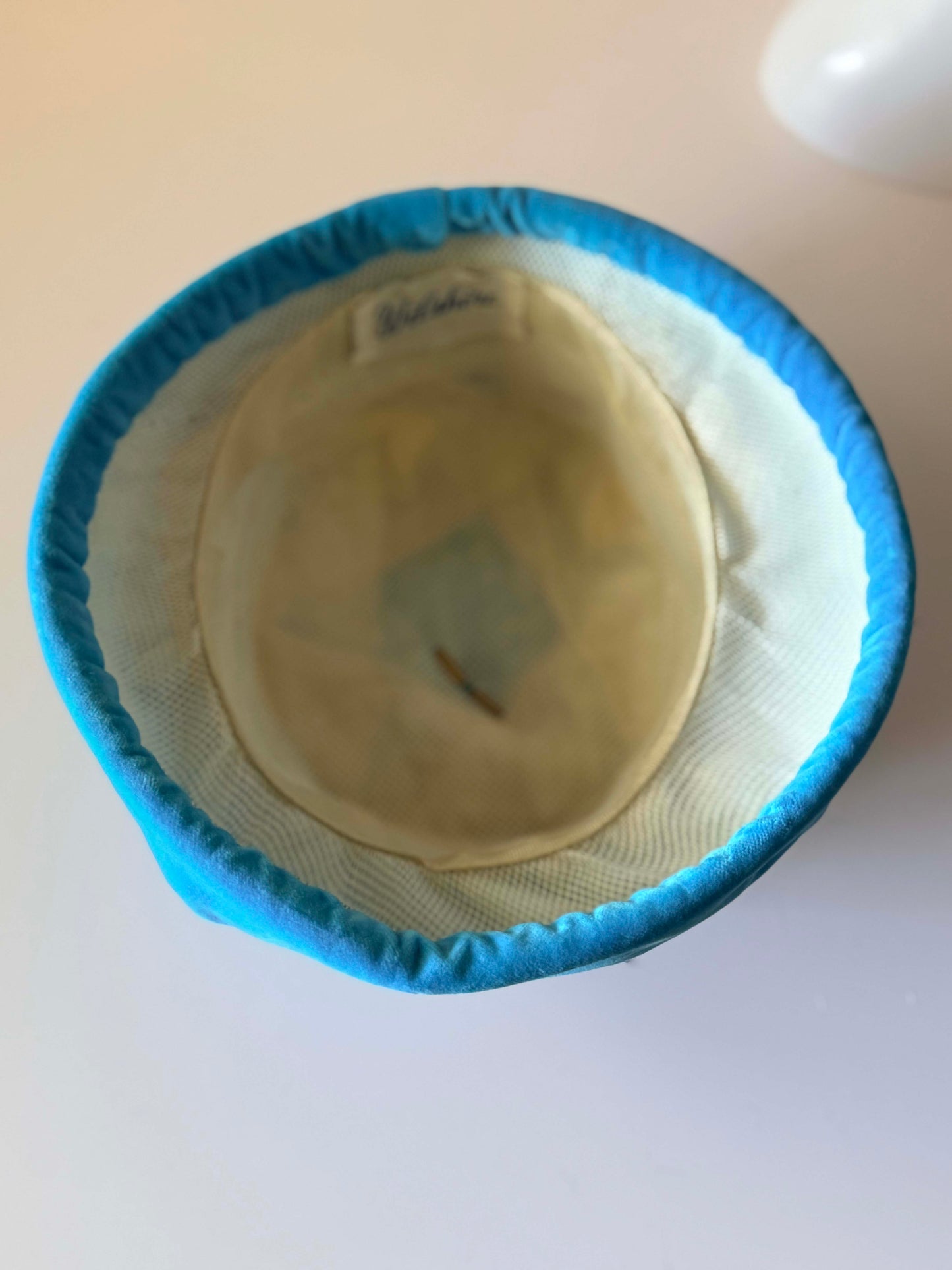 1960s Turquoise Velvet Bubble Hat | Sculptural Mod Pillbox | Vintage Blue Statement Hat | Avant Garde Millinery