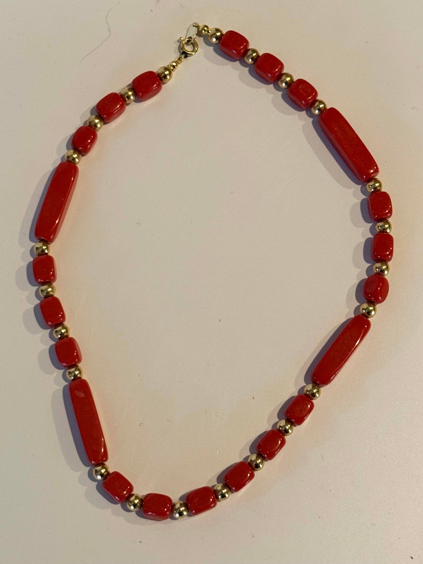 Vintage Red Beaded Necklace Collection | Set of 3 Retro Lucite Necklaces | Mid Century Statement Jewelry Lot