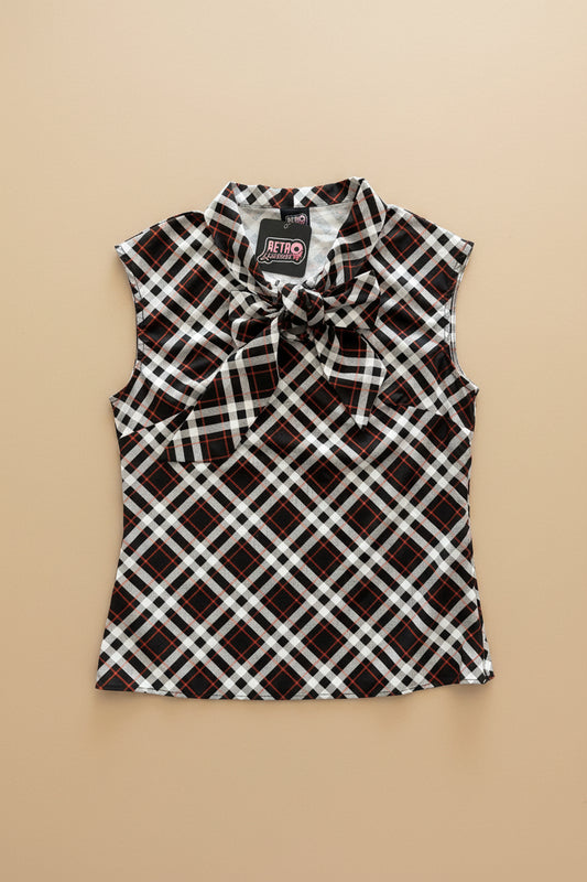 Plaid Bow Top
