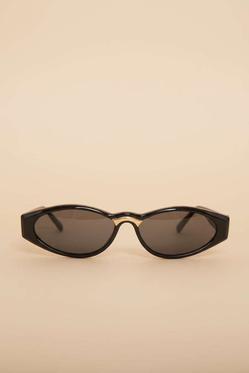 Sleek 90s Vintage Sunglass with Gold Detail - Gala