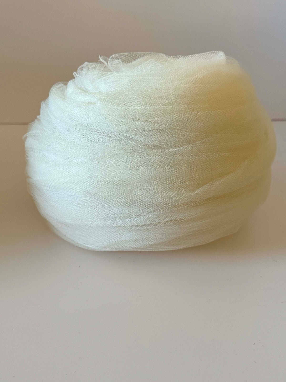 Vintage 1960s Ivory Tulle Turban Hat Draped Mesh Sculptural Pillbox Bridal Wedding Cocktail Mid Century Women's Millinery