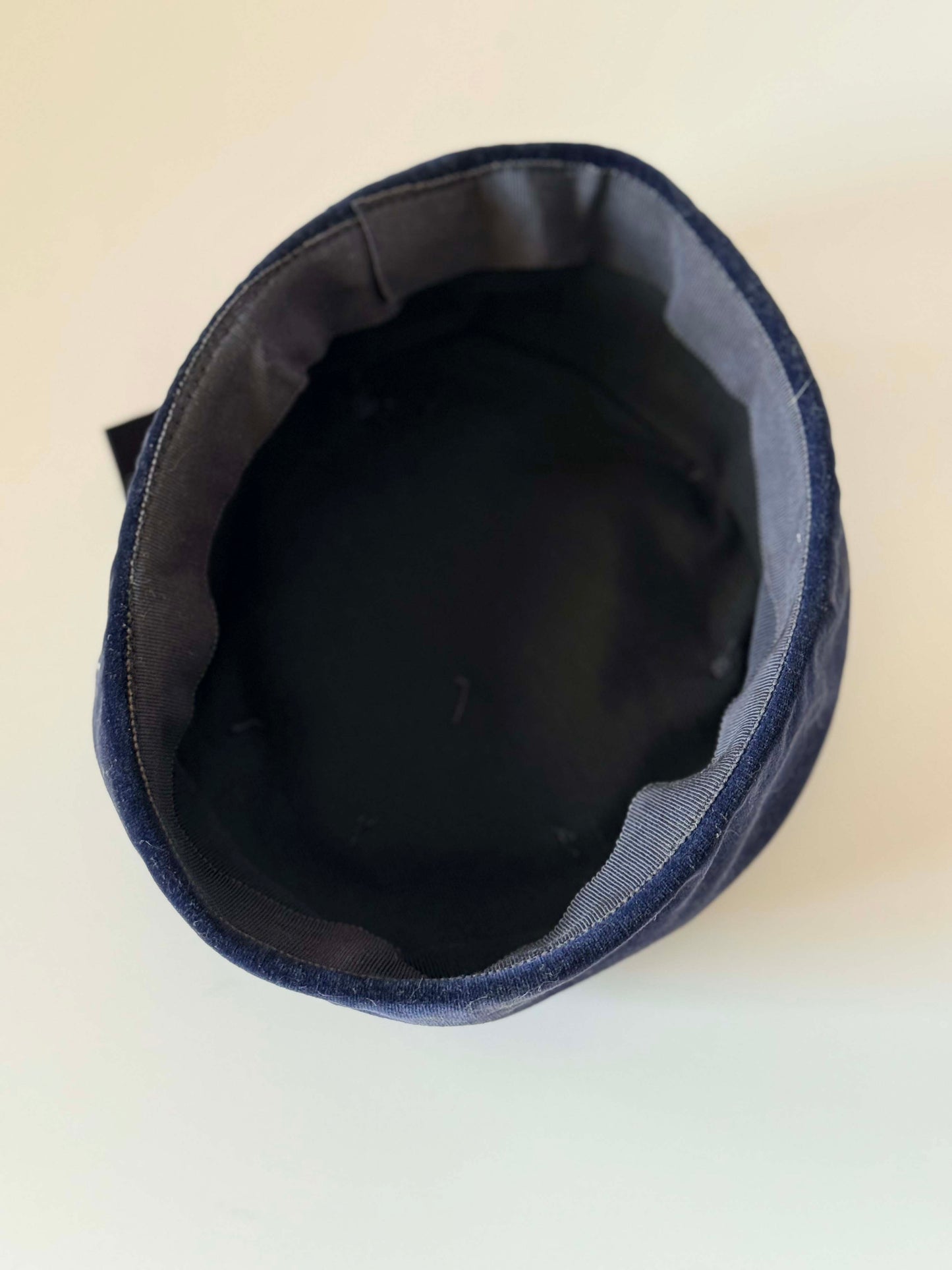 Vintage 1950s Navy Velvet Pillbox Hat | Cherry Red Berry Trim Cocktail Hat | Mid Century Winter Millinery Fascinator