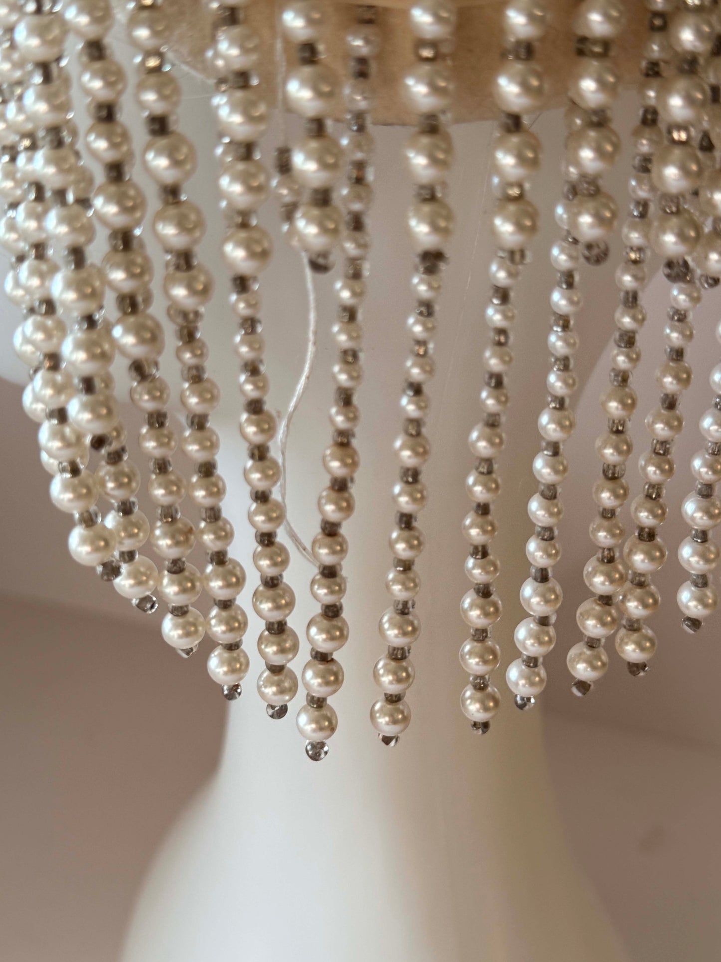Vintage Ivory Felt Pillbox Hat | Pearl Fringe Cocktail Hat | 1960s Couture Inspired Bridal Fascinator | Elegant Winter Millinery