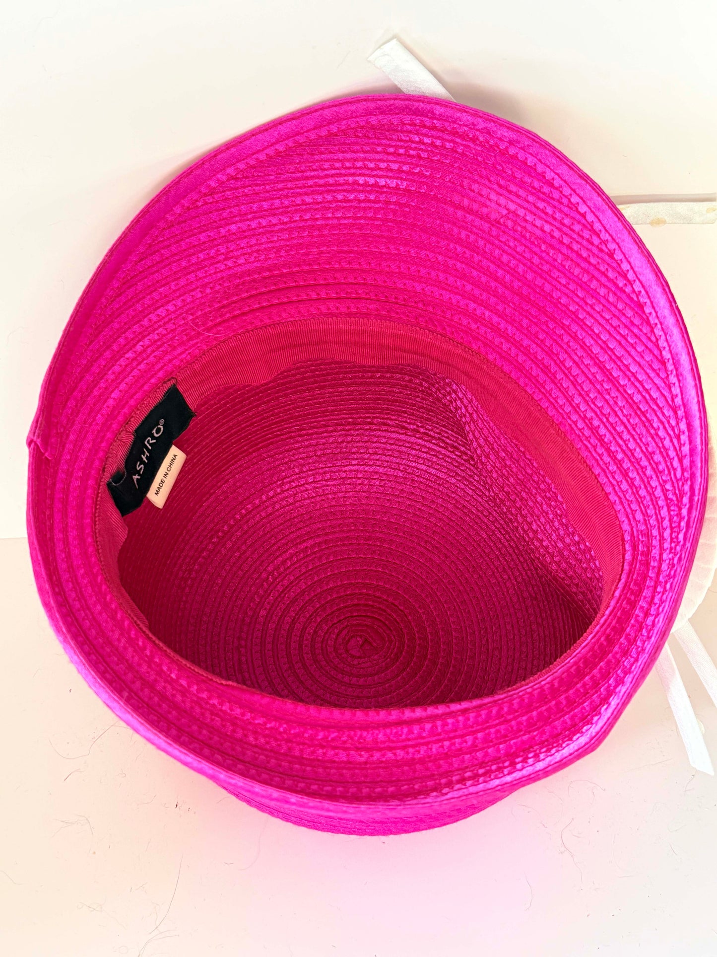 Vintage Hot Pink Cloche Hat | Fuchsia Sculptural Church Hat | Avant Garde Derby Millinery | Architectural Statement Hat