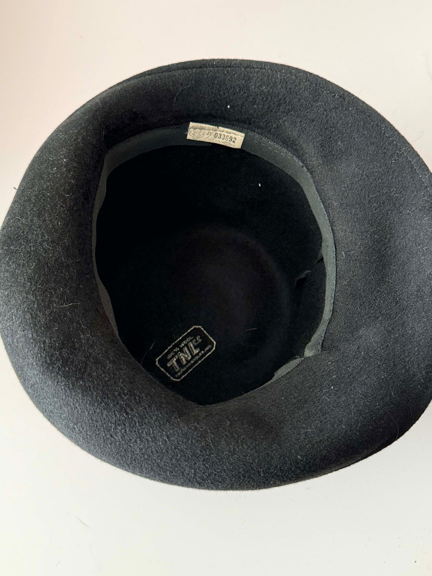 Vintage Black Wool Top Hat | Tove Italy Hat | Asymmetrical Brim Hat | Avant Garde Millinery | Gothic Black Felt Hat