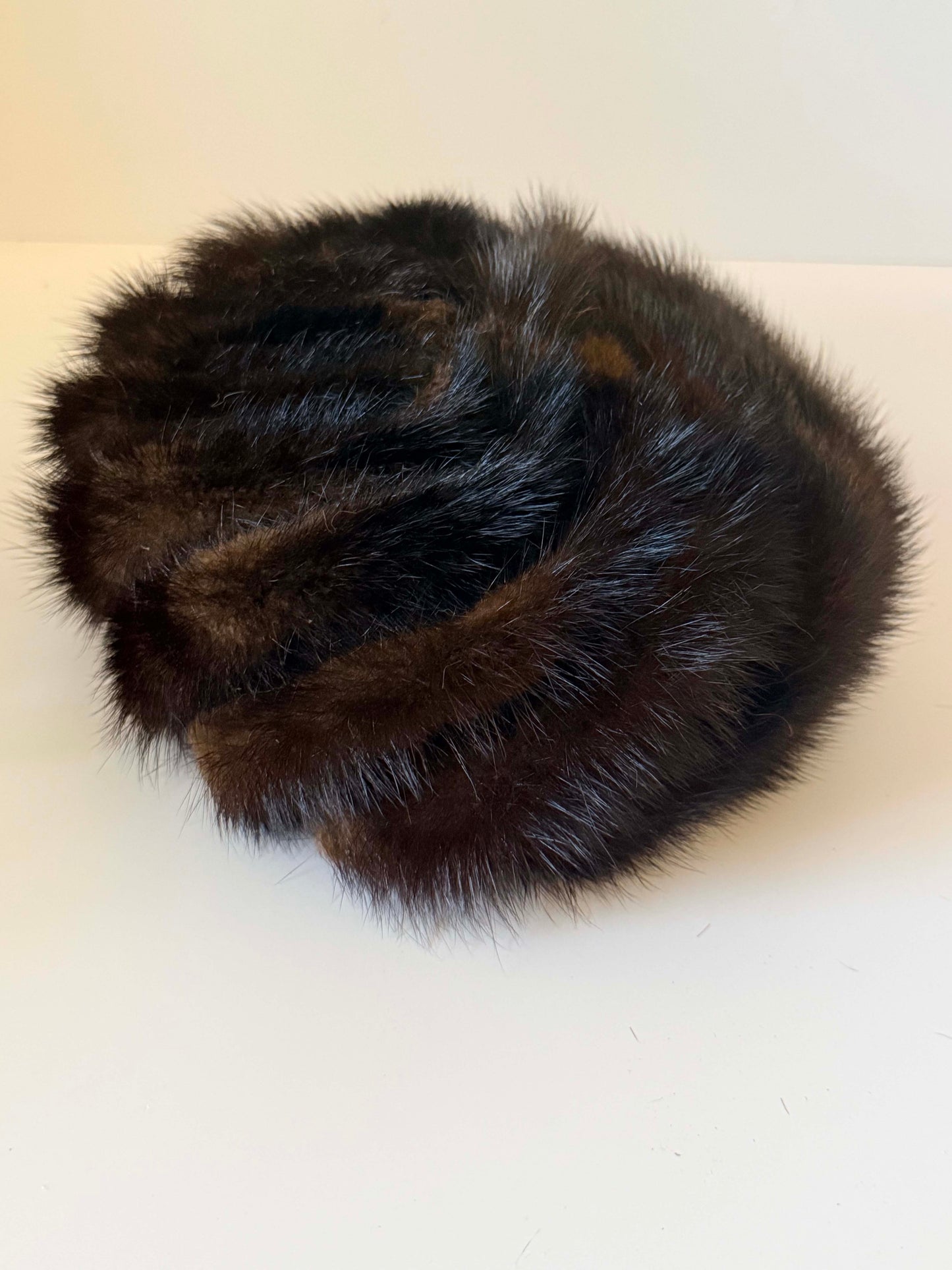 Vintage Mink Fur Pillbox Hat | Cécile Original New York | 1950s Brown Mink Cocktail Hat | Mid Century Fur Hat | Classic Winter Millinery