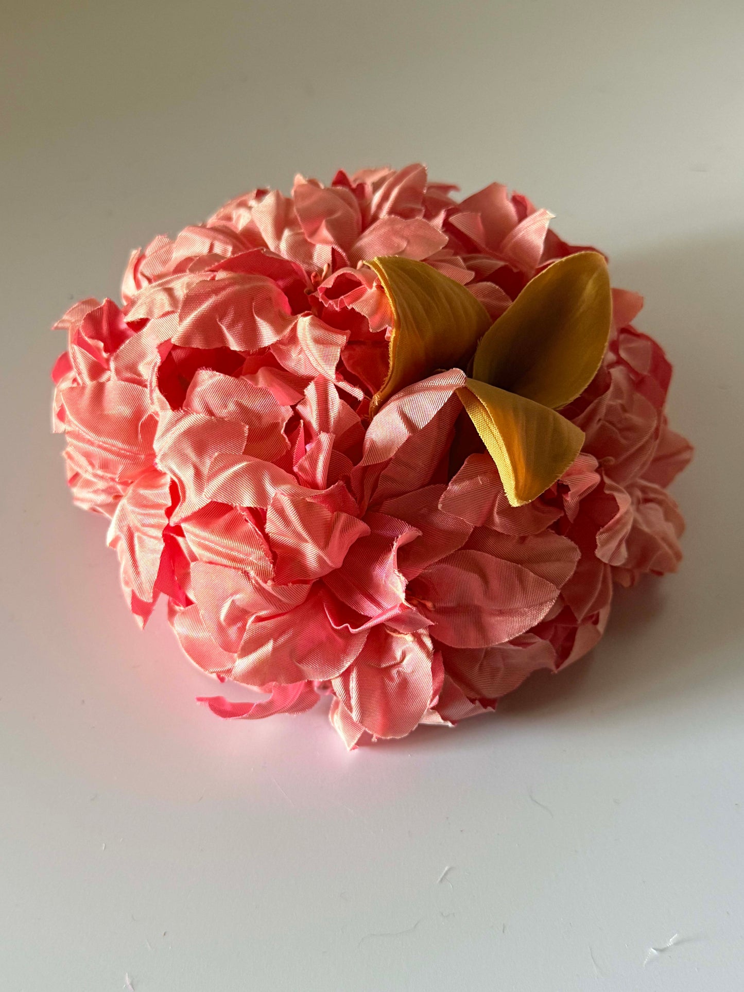 Vintage Pink Floral Cocktail Hat | 1960s Blossom Pillbox Fascinator | Garden Party Wedding Church Hat