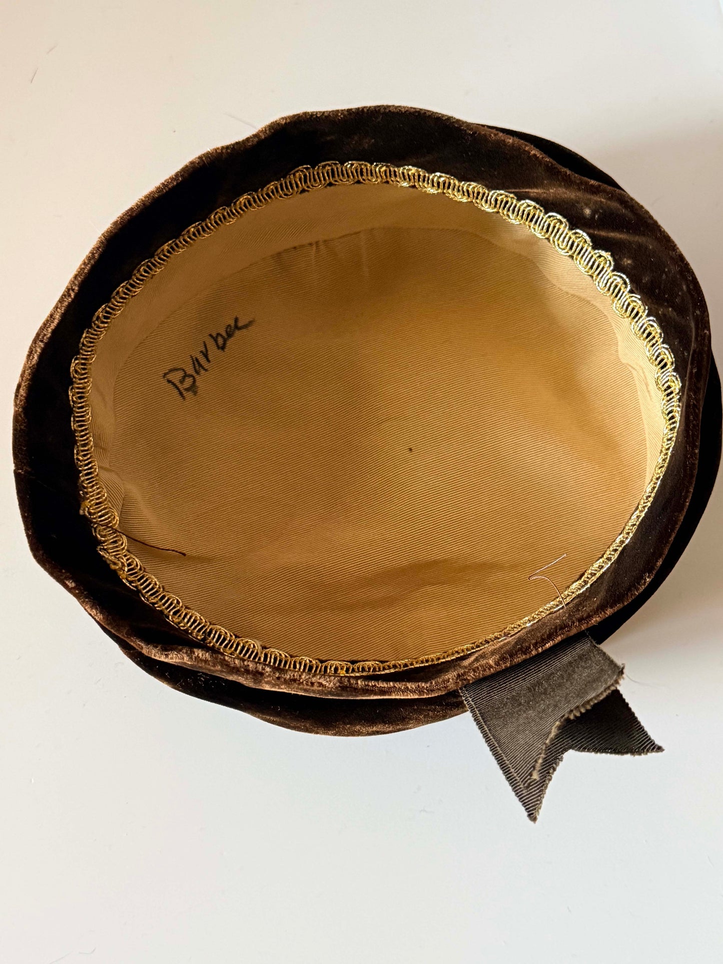 Vintage Brown Velvet Pillbox Hat 1960s Chocolate Brown Cocktail Hat Classic Mid Century Church Hat Elegant Millinery