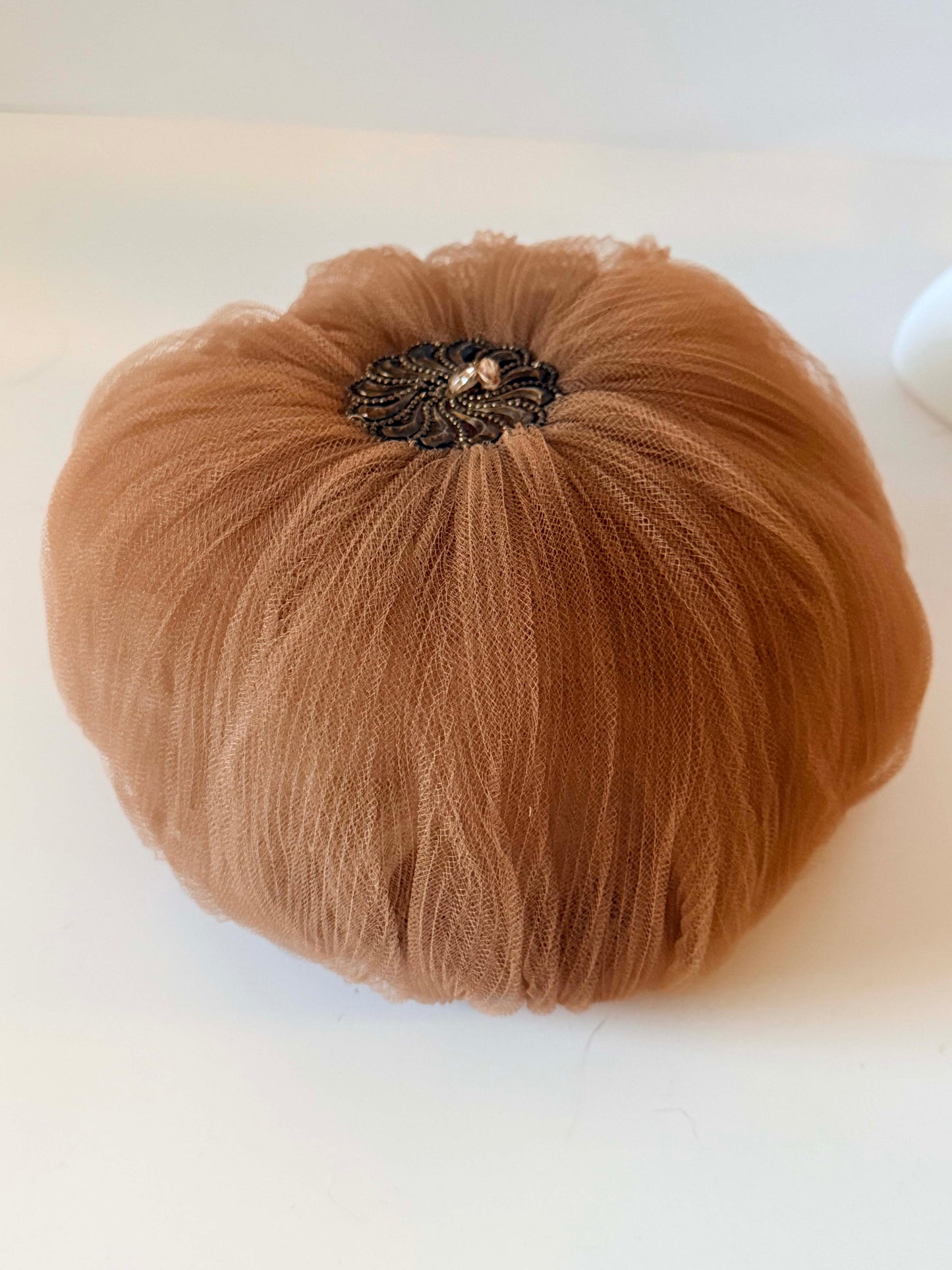 1960s Mr. John Boutique Brown Tulle Hat, Vintage Designer Cocktail Hat, Bubble Toque, Couture Millinery, Women's Vintage Hat