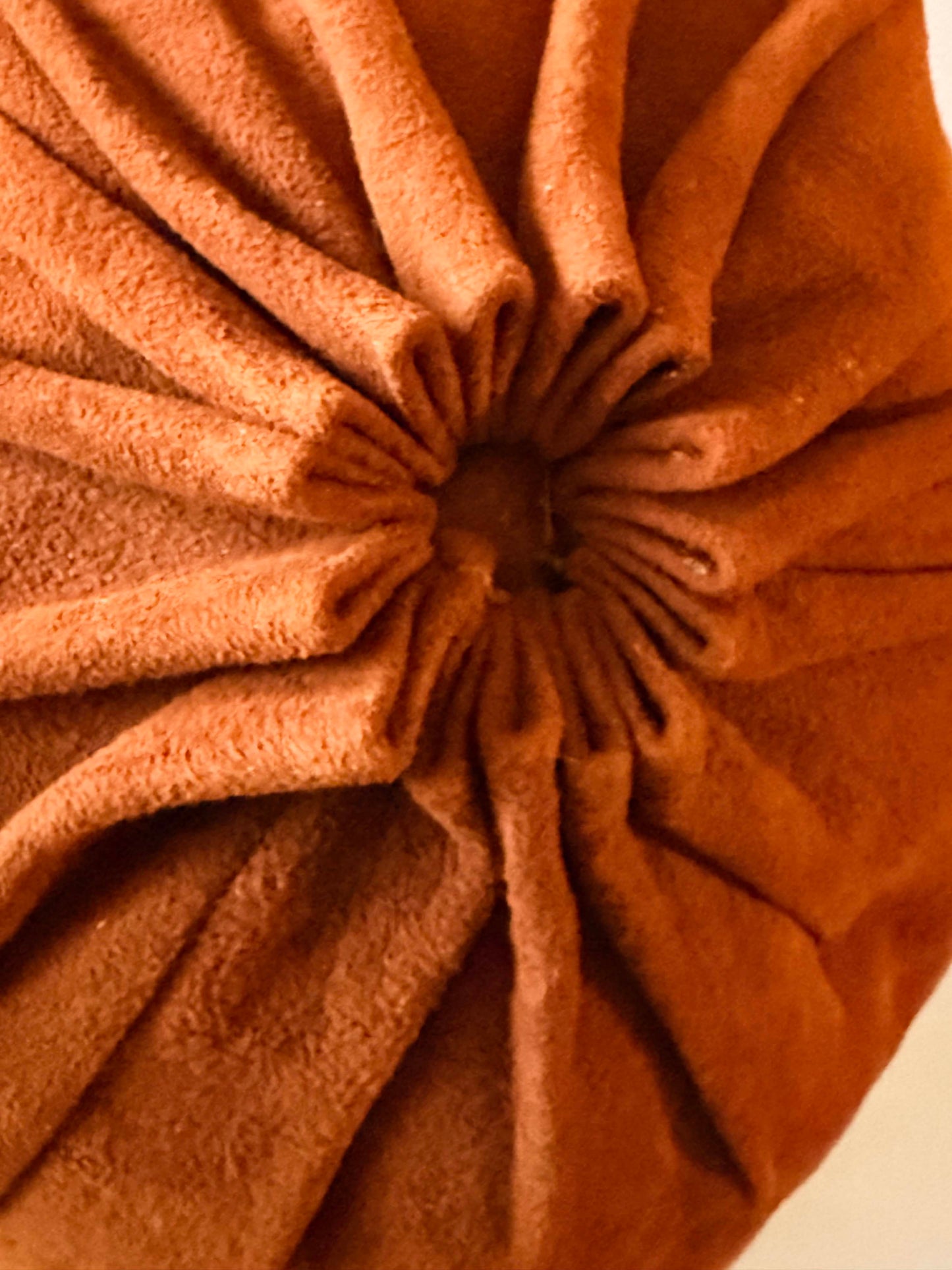 Vintage Best & Co. Rust Brown Ultrasuede Beret Hat, Designer Slouchy Tam Hat, Soft Sculptural Women's Hat, Fall Winter Vintage Fashion