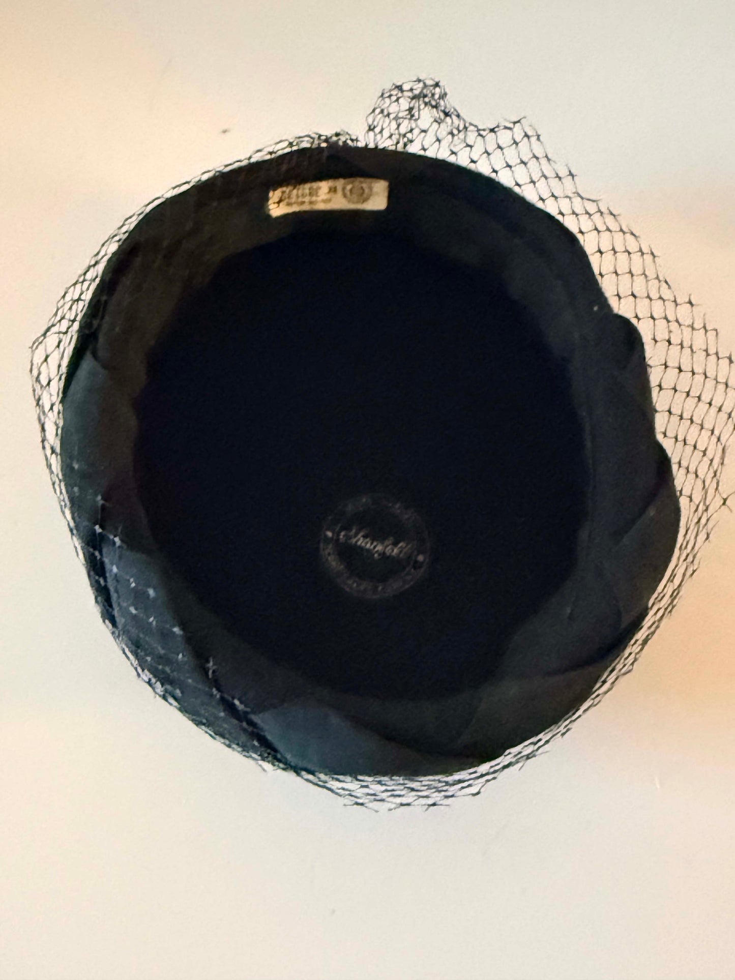 Vintage Black Veiled Pillbox Hat, Chantelle Hat, Mid Century Cocktail Hat, Women's Vintage Pillbox, Funeral Hat, Church Hat, Classic Millinery