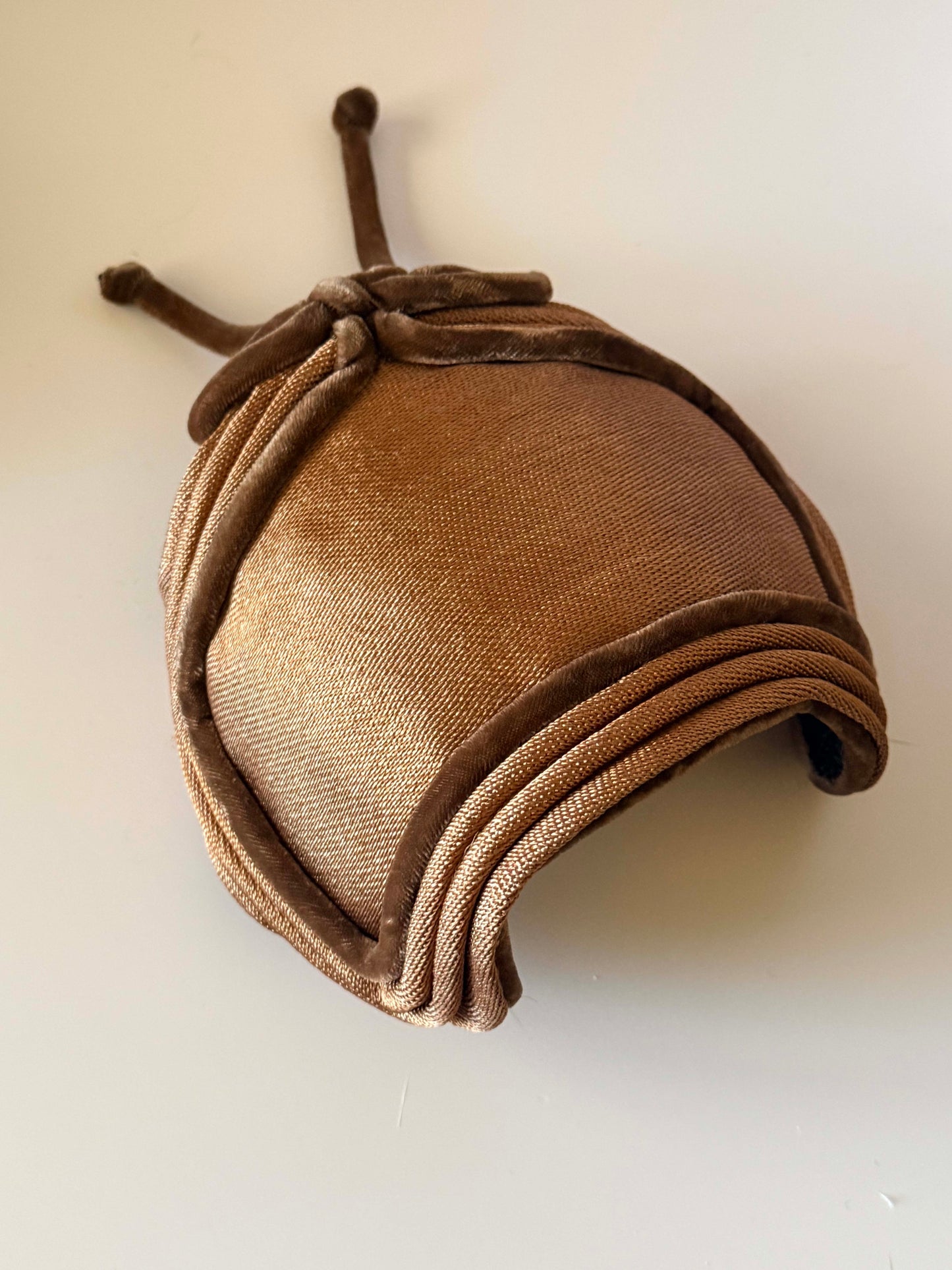 Vintage Marshall Field & Co Brown Cocktail Hat | Late 1940s Tilt Hat | Young Chicago Millinery | Sculptural Mid Century Hat | Women's Vintage Hat