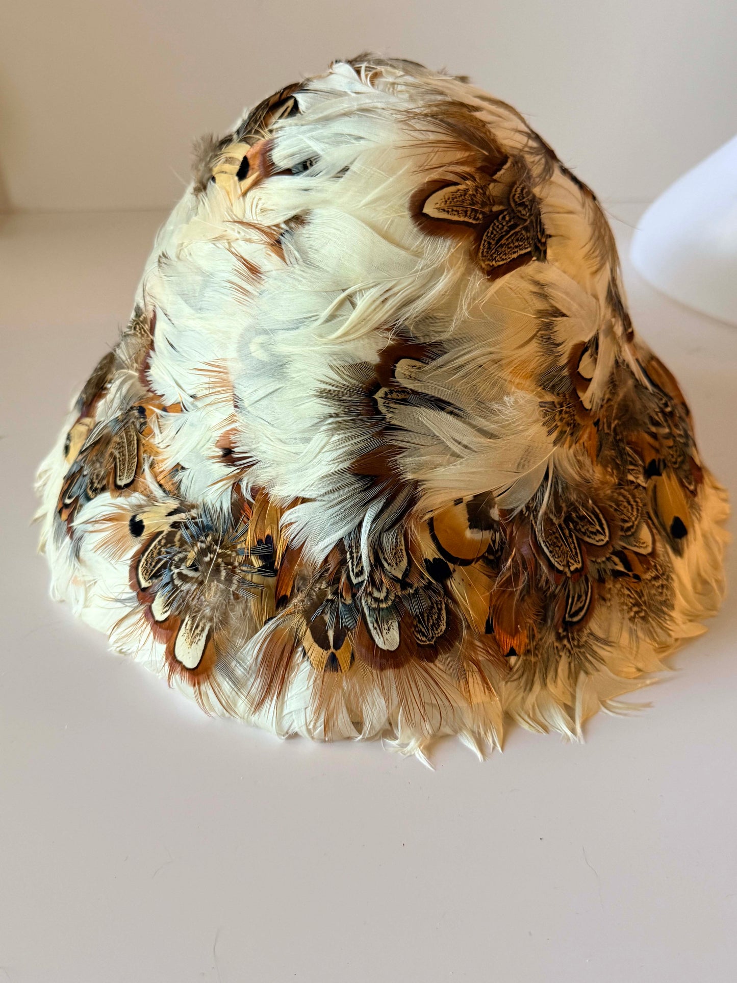 Vintage Schiaparelli Paris Feather Cocktail Hat | Henriette Marté Boutique | Designer Feather Hat | Haute Couture Millinery