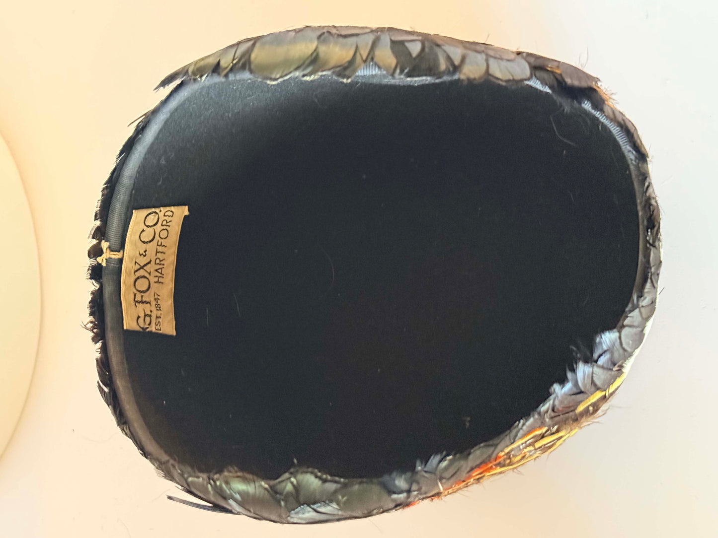 Vintage Feather Cloche Hat – Fox & Co Hartford All-Feather Flapper Style Hat 1920s–1960s