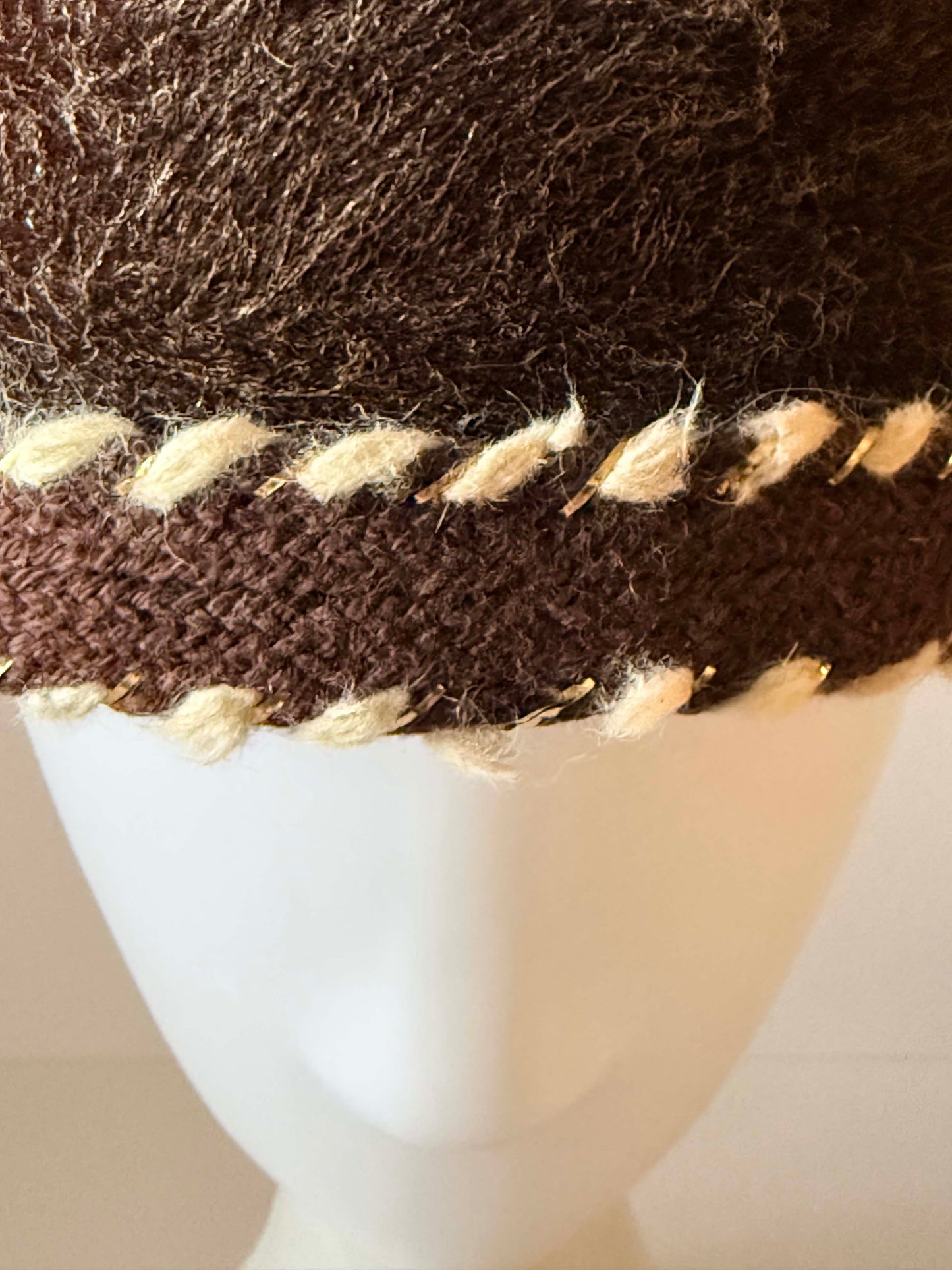 Vintage Gage Original Brown Cloche Hat, Brown Wool Felt Hat, Designer Hat, 1960s Winter Hat, Women's Vintage Millinery