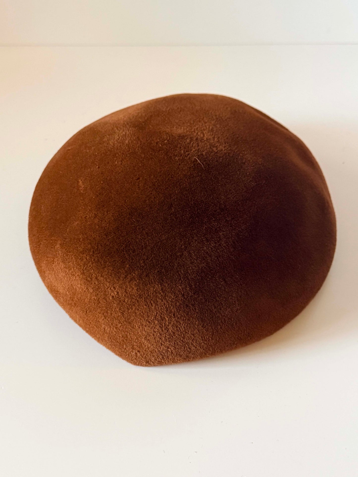 Vintage Barbisio Brown Beret Hat, Italian Fur Felt Tam, Cappellerie Barbisio Hat, Brown Wool Felt Beret, Designer Vintage Hat