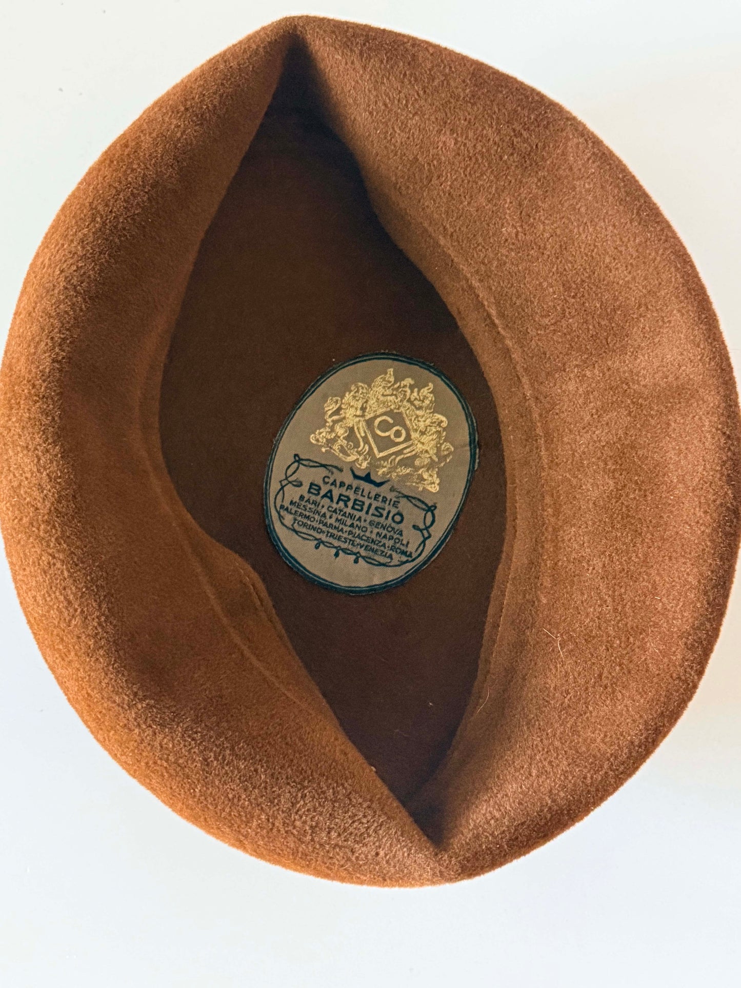 Vintage Barbisio Brown Beret Hat, Italian Fur Felt Tam, Cappellerie Barbisio Hat, Brown Wool Felt Beret, Designer Vintage Hat