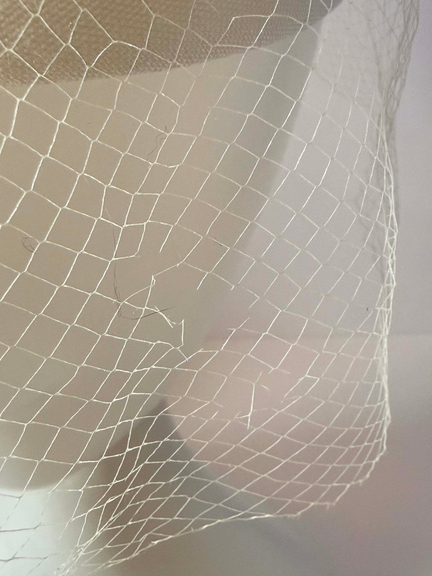 Vintage Evelyn Varon Ivory Veiled Halo Hat | 1960s Bridal Cocktail Hat | Birdcage Veil Fascinator | Mid Century Wedding Hat