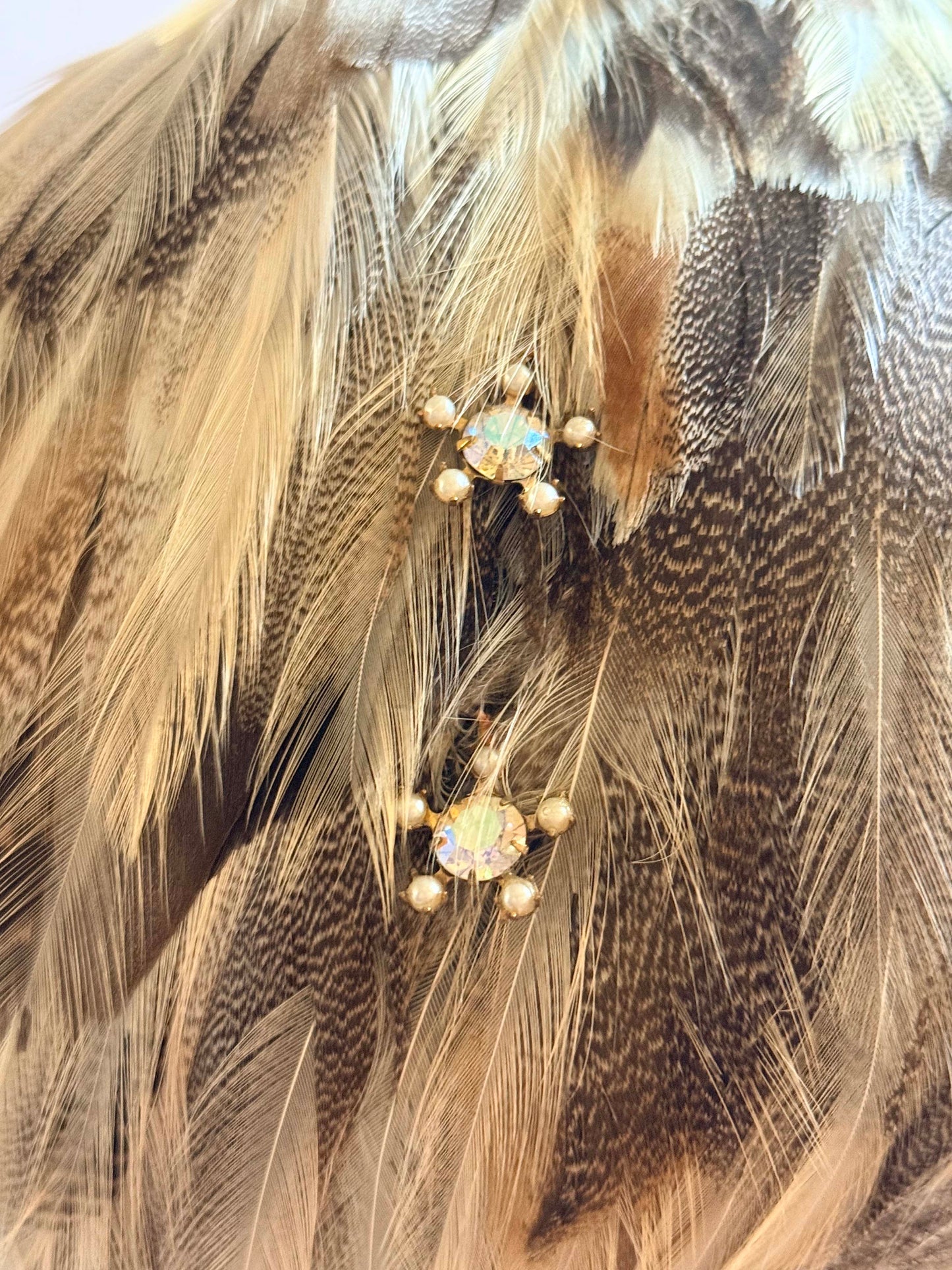 1960s Feather Bubble Hat Julia Spirozak Vogue Hats New York Brown Feather Hat Beaded Trim Vintage Cocktail Hat