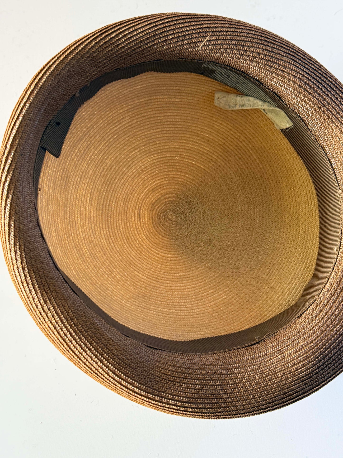 Vintage 1950s Straw Hat Red Cherry Fruit Trim Novelty Tilt Hat Mid Century Women's Millinery