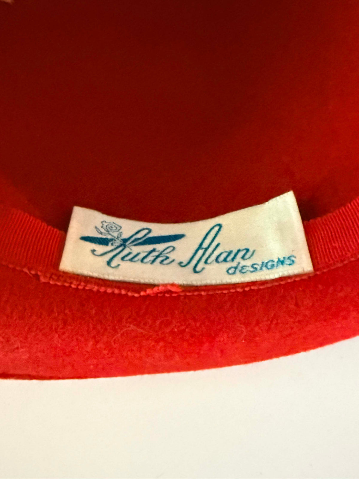 Vintage 1960s Ruth Alan Designs Red Wool Cloche Hat | Rhinestone Arrow Hat | Mod Vintage Hat
