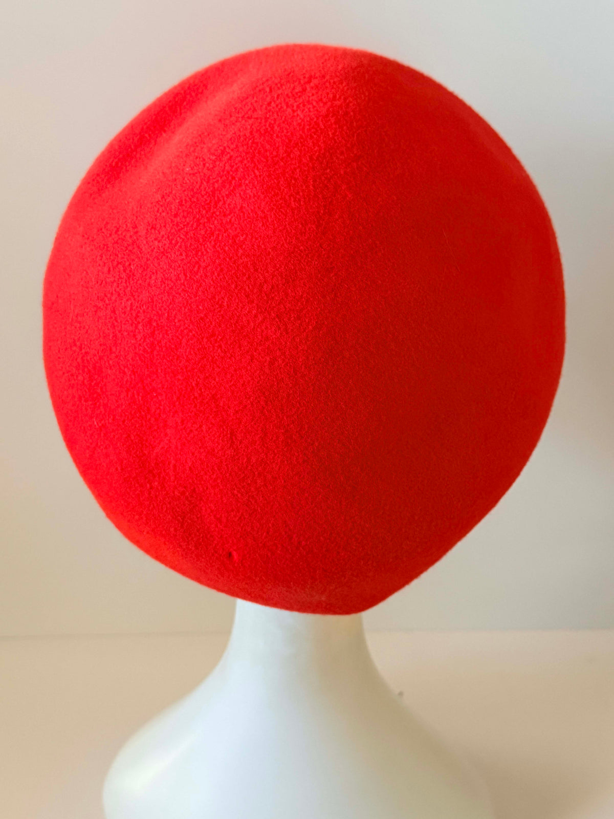 Vintage 1960s Evelyn Varon Red Hat | Mod Sculpted Wool Felt Brim Hat | Mid Century Women's Hat