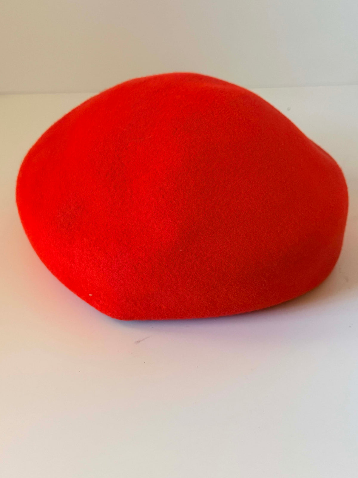 Vintage 1960s Evelyn Varon Red Hat | Mod Sculpted Wool Felt Brim Hat | Mid Century Women's Hat