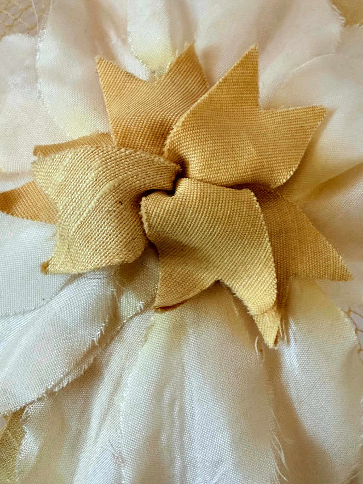 Vintage 1950s Mustard Yellow Fascinator Hat | Floral Veiled Pillbox Topper Cocktail Headpiece