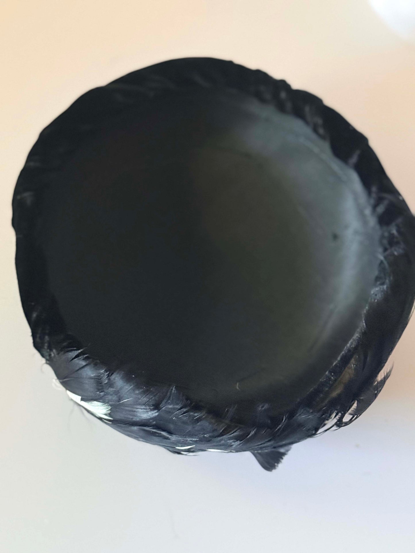 1950s Black Feather Pillbox Hat | Vintage Feather Cocktail Hat | Mid Century Fascinator | Old Hollywood Evening Millinery