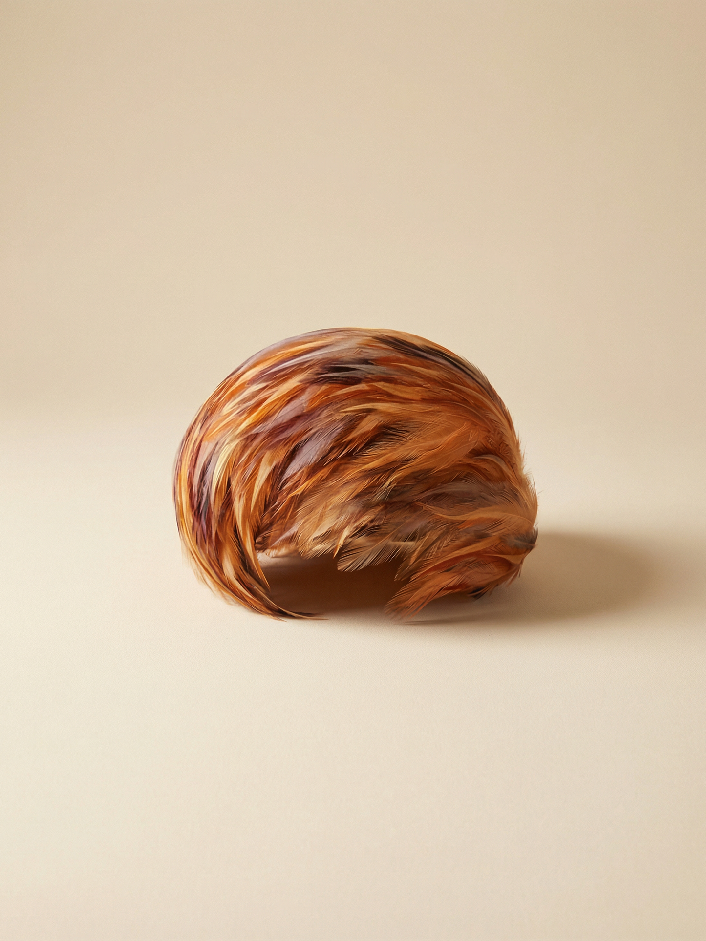 Vintage Starlet Feather Fascinator | 1940s–1950s Autumn Tones Hairpiece | Old Hollywood Glam