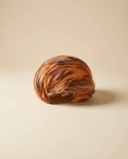 Vintage Starlet Feather Fascinator | 1940s–1950s Autumn Tones Hairpiece | Old Hollywood Glam