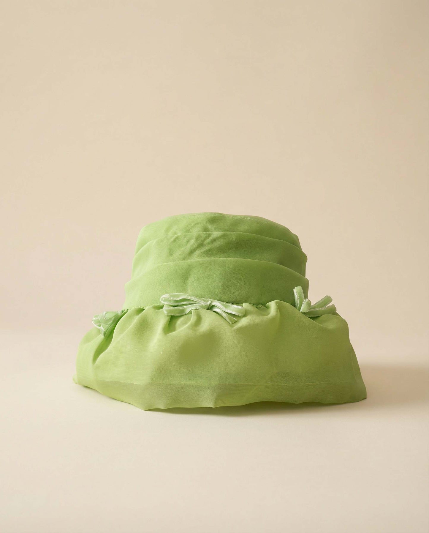 1960s Mint Lime Green Chiffon Hat – Vintage Sheer Mid Century Dress Hat