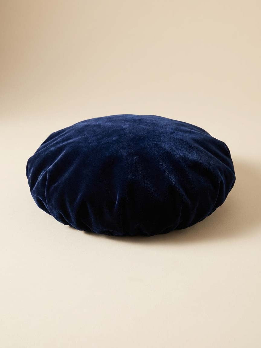 Vintage 1950s Navy Velvet Hat – Marshall Field &amp; Co Chicago Plush Crown Hat Elegant Minimalist Cocktail Style