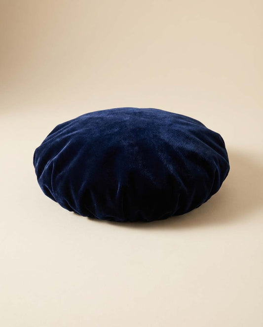 Vintage 1950s Navy Velvet Hat – Marshall Field &amp; Co Chicago Plush Crown Hat Elegant Minimalist Cocktail Style