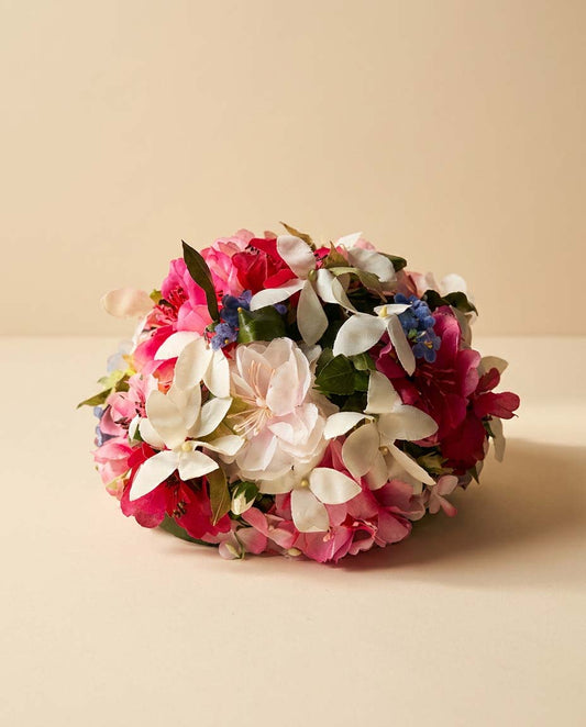 Vintage Floral Fascinator Hat | Romantic Pink Flower Cocktail Hat | Garden Party Fascinator | Cottagecore Floral Headpiece