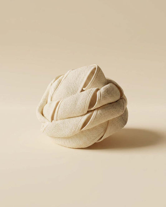 1950s Mr. Morton NY Ivory Sculptural Hat | Vintage Avant Garde Cocktail Hat | Architectural Draped Pillbox Fascinator