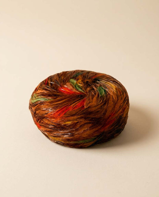 Vintage Madame Netter Feather Pillbox Hat | Multicolor Feather Cocktail Hat | Autumn Tones Millinery | 1950s 1960s Designer Hat | Mid Century Fashion