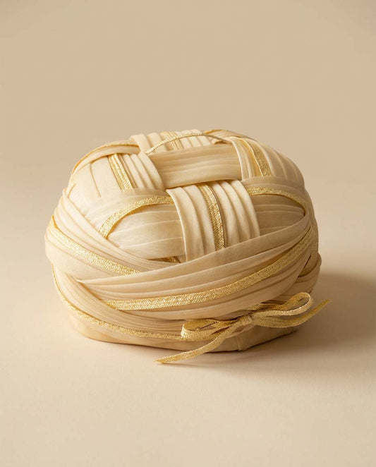 Vintage Gwen Pennington Turban Hat | Cream & Butter Yellow Draped Cocktail Hat | Designer Millinery | 1960s 1970s Formal Hat | Wedding Guest Hat