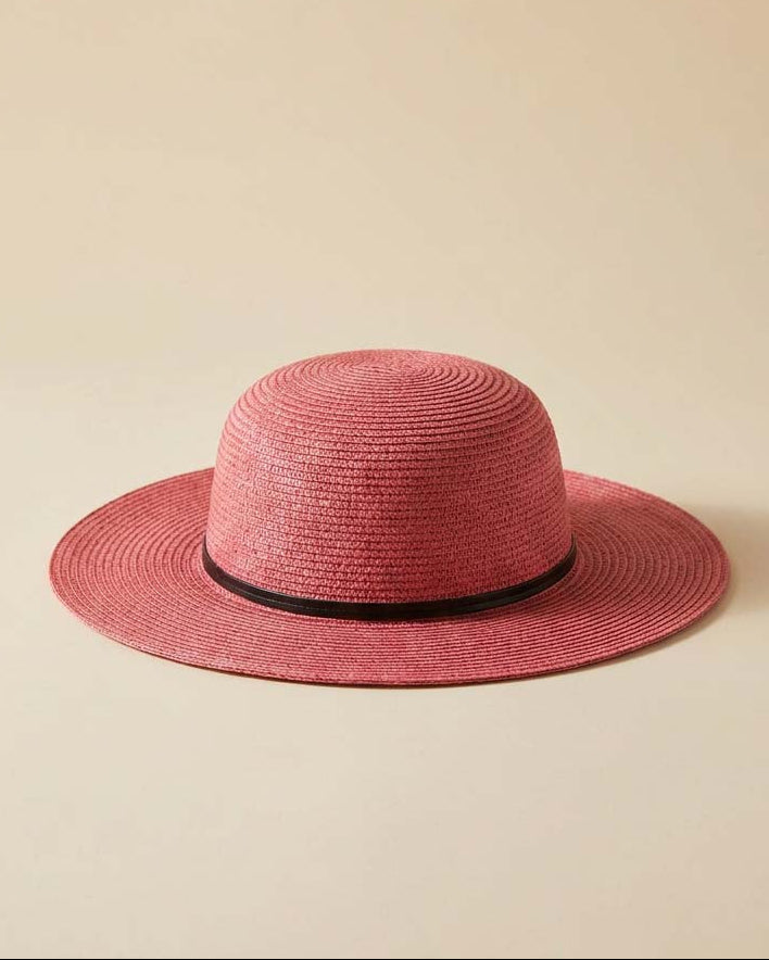 Filippo Catarzi Wide Brim Sun Hat | Hot Pink Italian Straw Hat | Designer Resort Hat | Kentucky Derby Hat