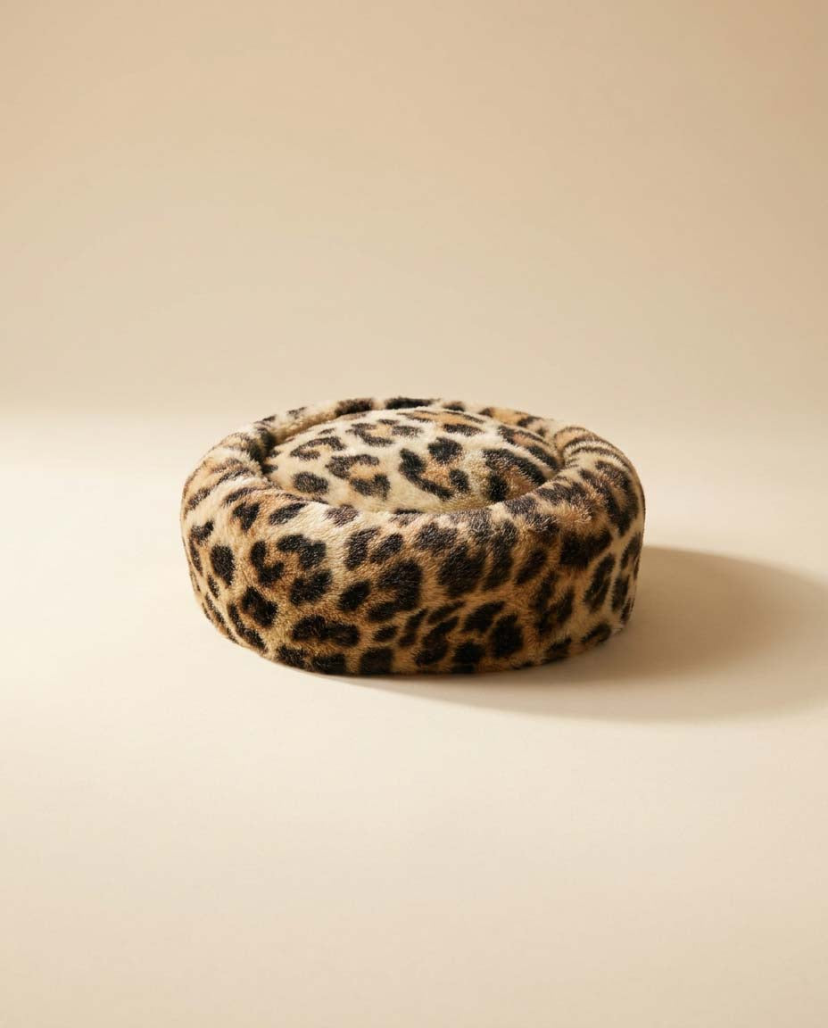 Vintage Leopard Print Faux Fur Pillbox Hat | 1960s Mod Animal Print Hat | Jackie O Style Winter Hat | Retro Statement Millinery