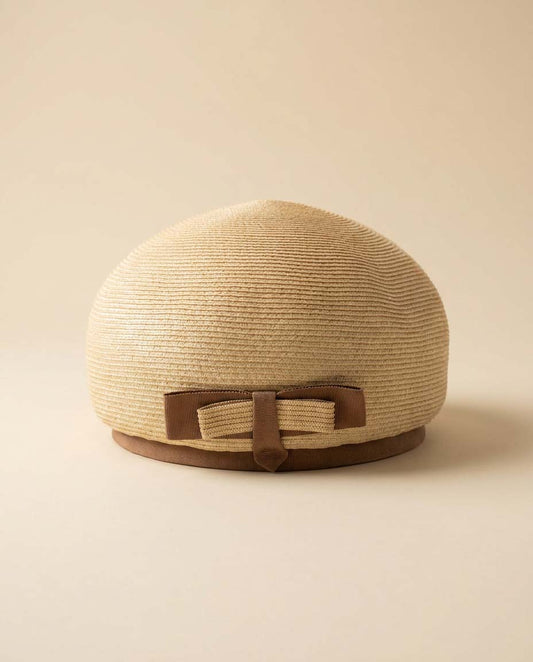 Vintage 1960s Ivory Straw Pillbox Bubble Hat | Jackie O Style Bridal Cocktail Hat | Mid Century Minimalist Millinery